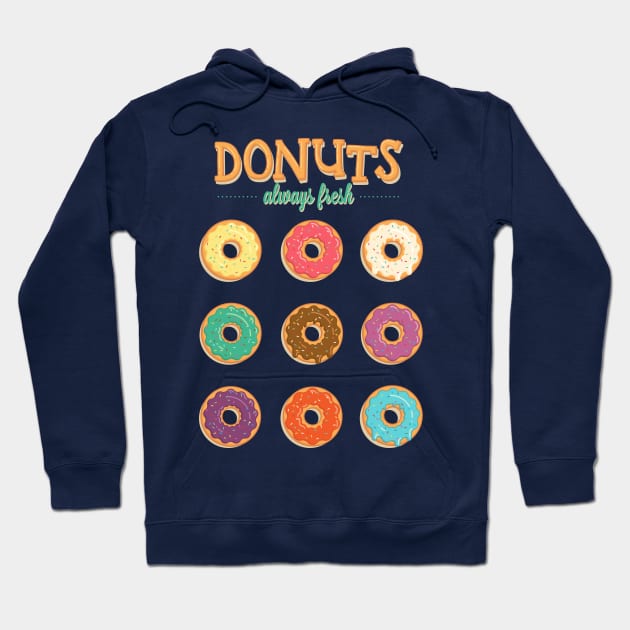 Fresh donuts Hoodie by Lazarino